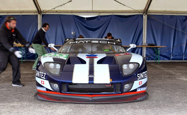 Prepping the car prior to testing